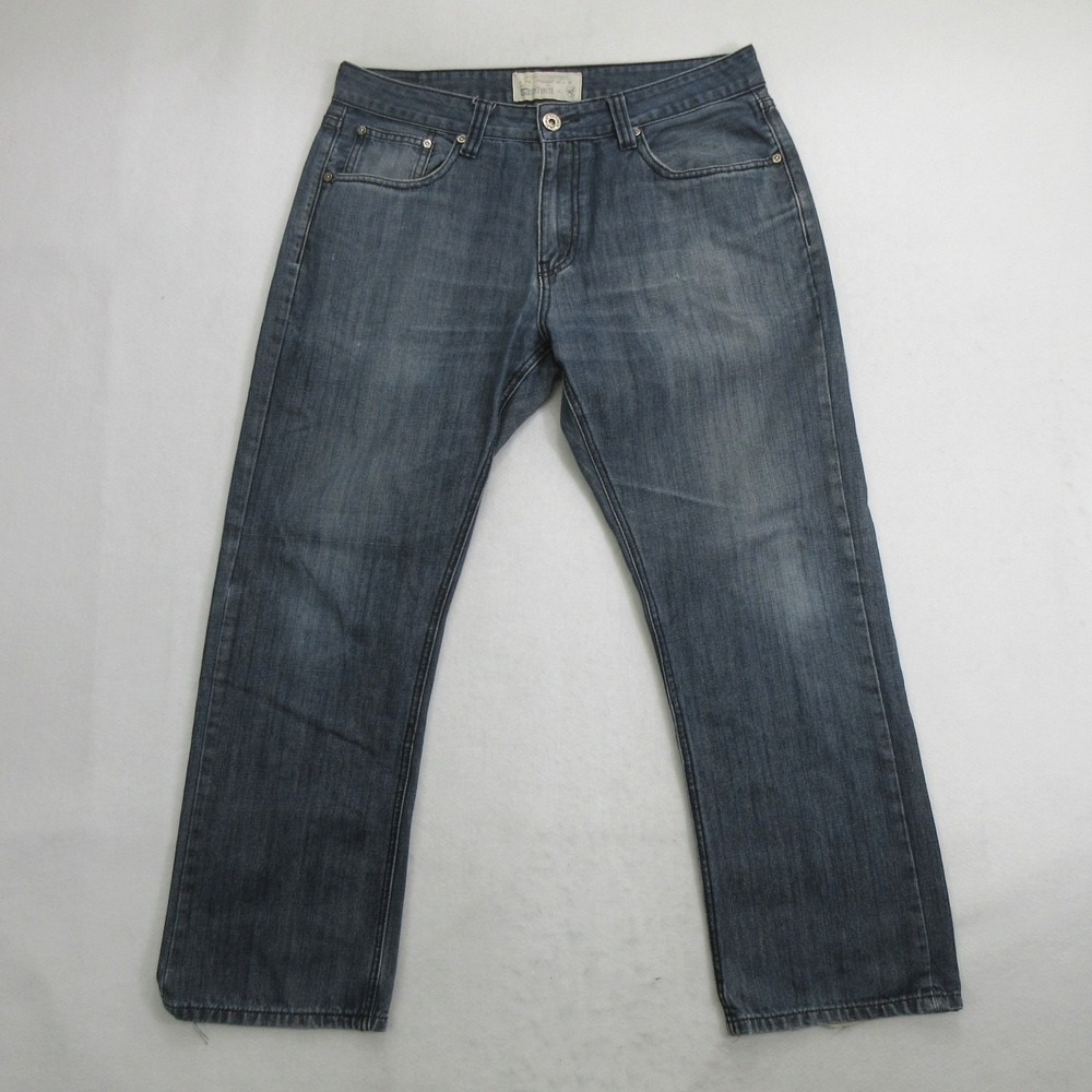 Ecko Unltd. Men's Jeans Size 36x32 Straight Fit Blue Denim Distressed